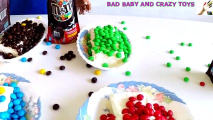 Learn Colors with M&M's Decorating Ice Cream IRL