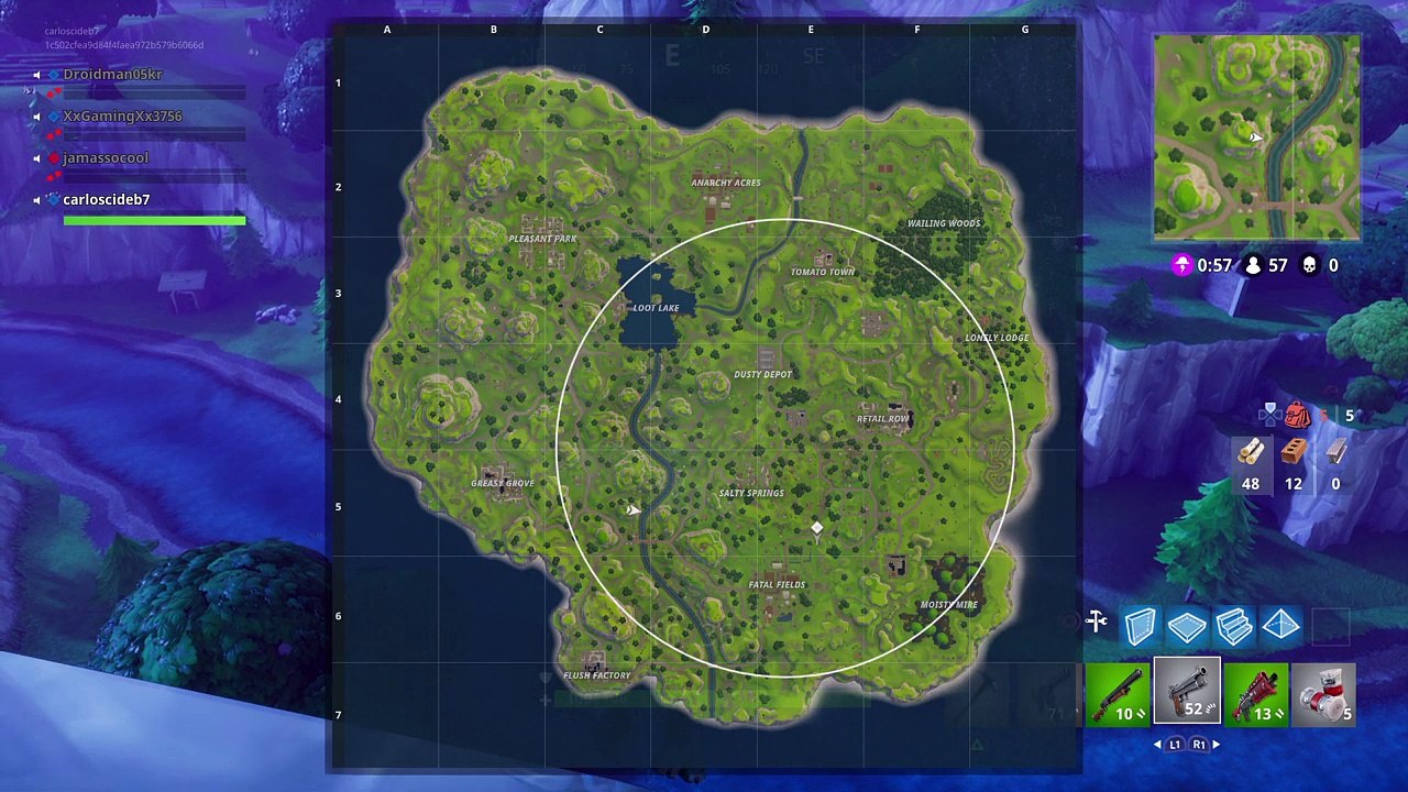 Comienso del los fallos|Fornite