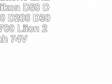 Premium Batterie ENEL3E pour Nikon D50  D70s  D80  D90  D200  D300  D300S  D700