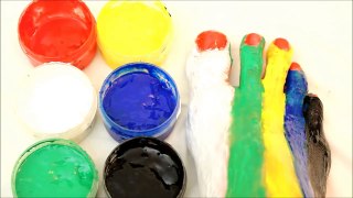 Learn Colors with Body Paint _ Toes and