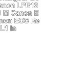 CELLONIC Chargeur LCE12 pour Canon LPE12 Canon EOS M Canon EOS 100D Canon EOS Rebel