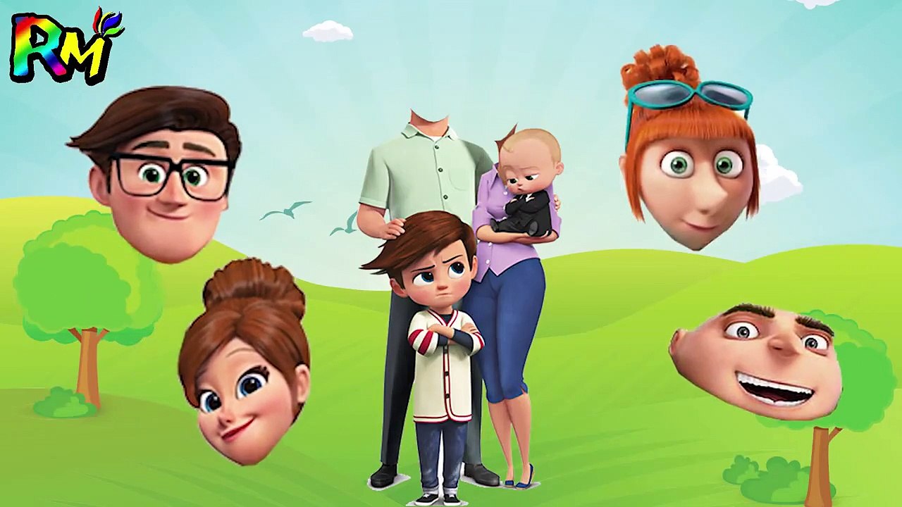 Wrong Heads Boss Baby Family Despicable Me Gru Lucy Finger family song Nursery Rhymes for k