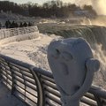 Niagara Falls State Park Covered in Frost During Cold Snap
