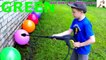 Learn Colors with Big Balloons for Children, Toddlers and Babies _ Bad Kid Car Popping Balloon
