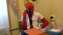 PLAY DOCTOR WITH THE INJECTIONS! Treat Enchanted Cat - Doctor Spider-Man Do A Sh