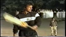 Rare very old video of Imran Khan playing cricket in Zaman Park lahore with little kids
