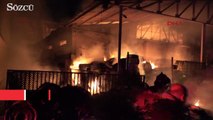 Kocaeli'nde fabrika deposunda yangın