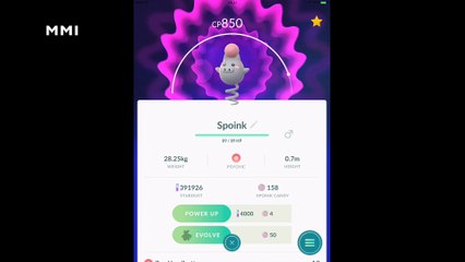 Pokemon Go | Evolving Spoink to Grumpig
