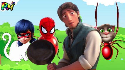 Wrong Heads Talking Tom Talking Angela Spiderman Ladybug Finger family Nu