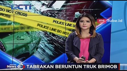 Tabrakan Beruntun Truk Brimob