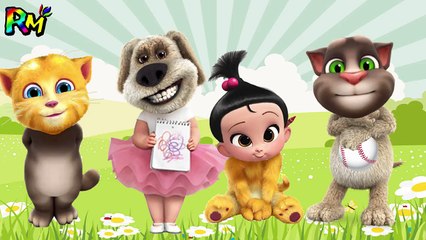 Wrong Heads Talking Tom and Friends Finger family song Nursery Rhymes for kids fun-d4