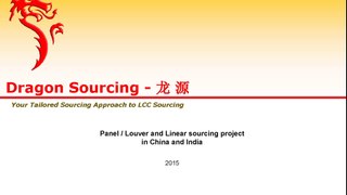 Case Study-Panel or Louver and Linear sourcing project in China and India