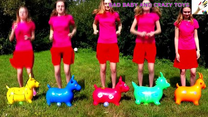 Five little Babies Jumping on the bed, Baby nursery rhymes