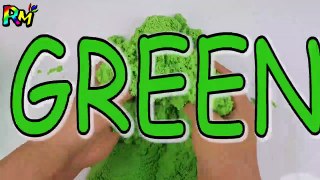 Playing with kinetic sand - Learn Colors for Childre