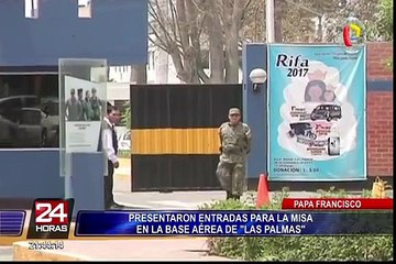 Papa Francisco: presentan entradas para la misa en Base Aérea Las Palmas