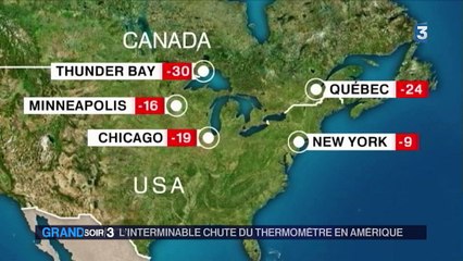 Météo : une vague de froid paralyse l'Amérique du Nord