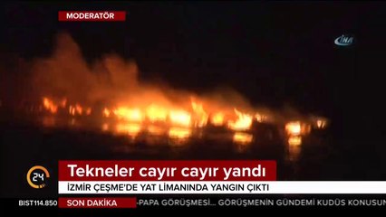 Tekneler yandı