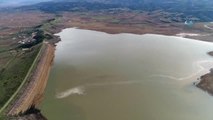 Havadan Görüntülenen Avşar Barajı'nda Su Seviyesi Üreticiyi Endişelendiriyor