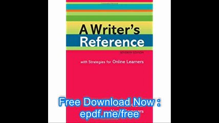A Writer's Reference with Strategies for Online Learners