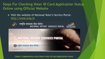 How to Check Voter ID Card Application Status
