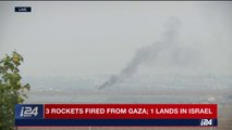 BREAKING: Israel's Iron Dome system intercepted 3 rockets fired from Gaza, One landed in Israel.