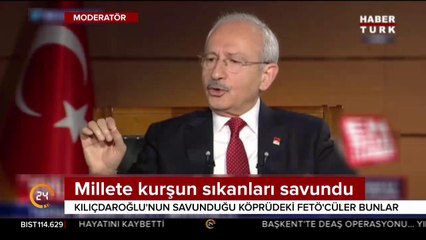 Kılıçdaroğlu millete kurşun sıkan, tank ateşi açan darbecileri savundu