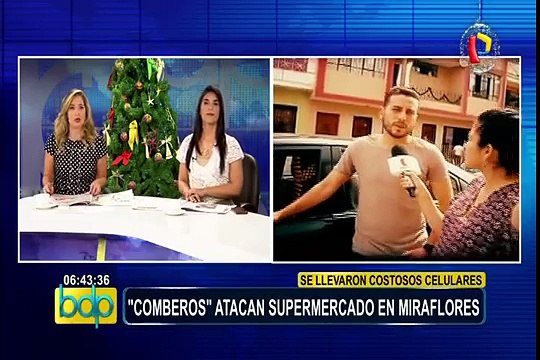 Roban costosos celulares de conocido supermercado en Miraflores