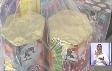 Una tonelada de material pirotécnico fue decomisado en Manta