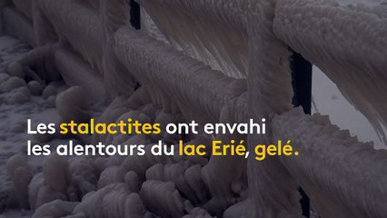 Fontaine de glace, stalactites, voitures gelées... Le froid paralyse l'est des Etats-Unis