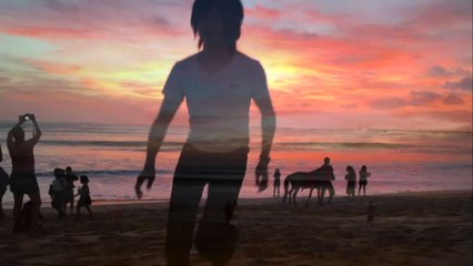 名古屋ホスト社長のインドネシア旅行,バリの海,昼から夜,夕陽,Sea of Bali,Indonesia