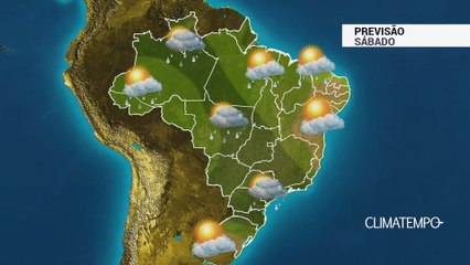 Previsão Brasil – Tempo instável e mais temporais