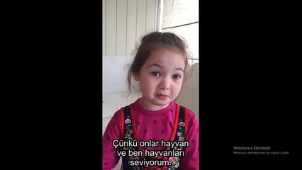 Hayvanları yemeyeceğim diyen tatlı küçük kız