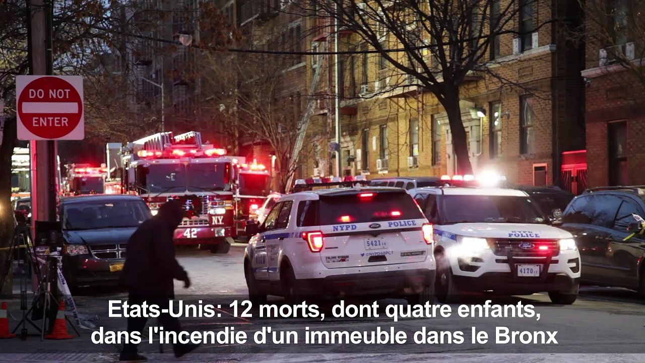Incendie à New York: 12 morts dont 4 enfants