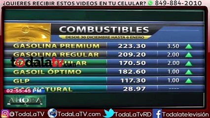 Aumentan hasta RD$3.50 precios de combustibles-CDN-Video