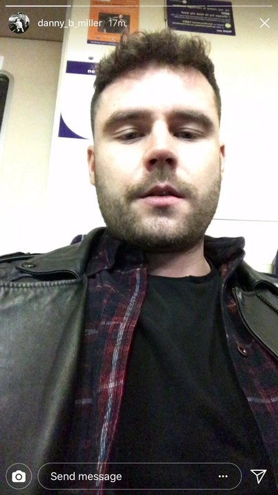 Emmerdale star Danny miller on he instagram 2017