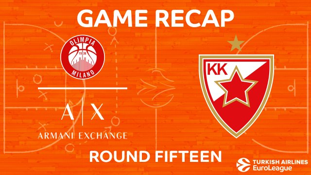 Highlights: AX Armani Exchange Olimpia Milan - Crvena Zvezda mts Belgrade