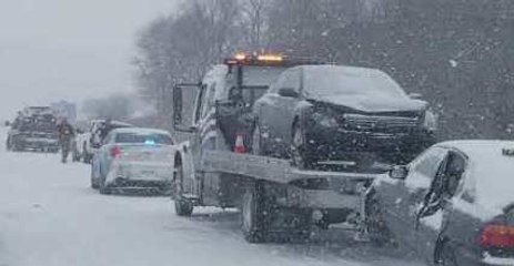 Accidents Abound Along Snowy I-35 in Iowa