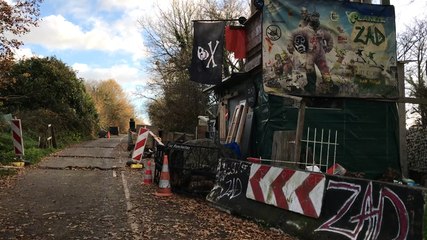 Notre-Dame-des-Landes: la route des chicanes en décembre 2017