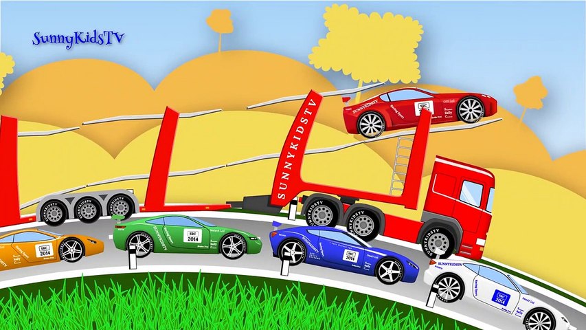 Trucks and Cars Learn Numbers Compilation. Learn fruits. Bubbles. Cartoon for children.-4