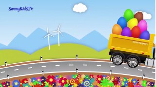 Trucks cartoon for children Learn fruits Surprise eggs Compilation videos for