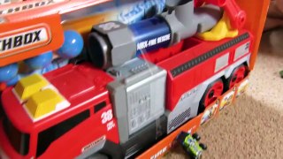 Cars for Kids _ Matchbox Hot Wheels SUPERBLAST Firetruck and Power Launch Trucks for Kid