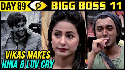 Vikas Makes Hina And Luv CRY | Day 89 Bigg Boss 11 | 29th December 2017 Full Episode Update