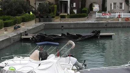 İzmir - Alaçatı Marina'daki Tekne Yangınında Facia Ucuz Atlatıldı