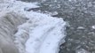 Lake Erie Shore Begins Freezing Over at Presque Isle State Park