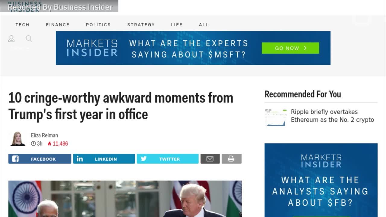 Trump's Most Face-Palming Moment Of 2017