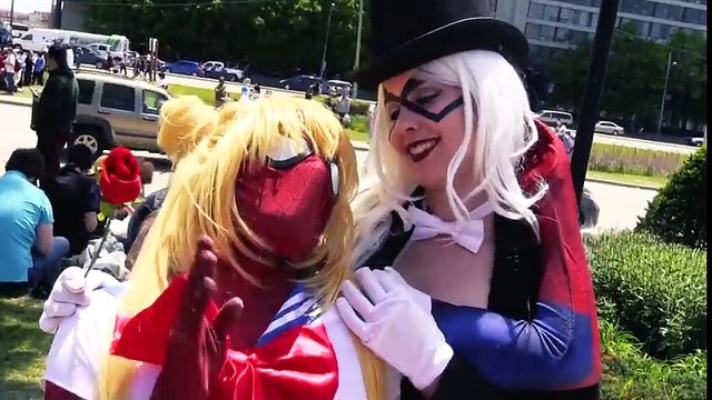 SPIDER-MAN Spider-Moon VS ANIME NORTH! SAILOR MOON parody | Superheroes | Spiderman | Superman | Frozen Elsa | Joker