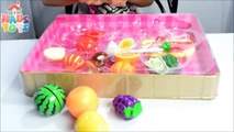 Learn Names Of Fruits and Vegetables With Toy Velcro Cutting Fruits and Vegetables-