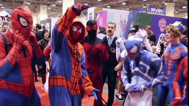 SPIDER-MAN Spider-Verse Comic Con Invasion 2 | Superheroes | Spiderman | Superman | Frozen Elsa | Joker