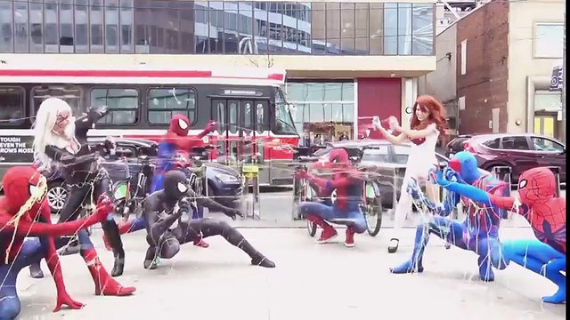 SPIDER-MAN Web Slinging in Real Life - EPIC FLASH MOB - TheSeanWardShow | Superheroes | Spiderman | Superman | Frozen Elsa | Joker