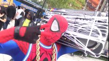 SPIDER-MAN - Spider-Verse Dance Battle in New York! Spidey Breakdancing | Superheroes | Spiderman | Superman | Frozen Elsa | Joker